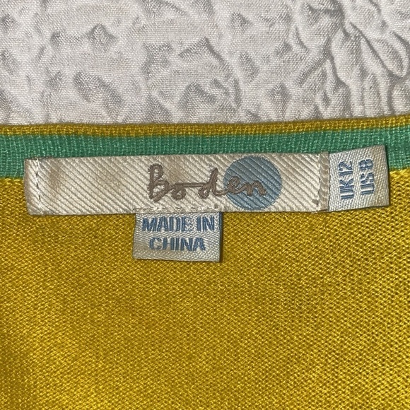 Boden Open Tie Front 3/4 Sleeve Cropped Cardigan Sweater - Picture 4 of 6